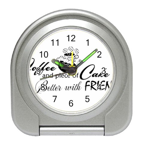 Coffee and Cake Travel Alarm Clock from ArtsNow.com Front