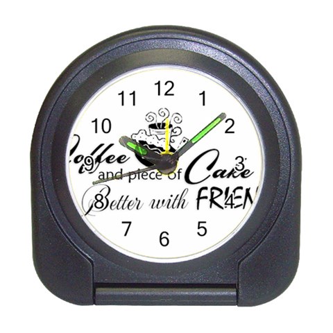 Coffee and Cake Travel Alarm Clock from ArtsNow.com Front