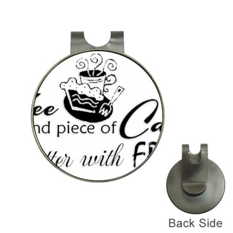 Coffee and Cake Golf Ball Marker Hat Clip from ArtsNow.com Front