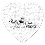 Coffee and Cake Jigsaw Puzzle (Heart)