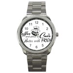 Coffee and Cake Sport Metal Watch