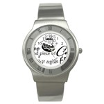 Coffee and Cake Stainless Steel Watch