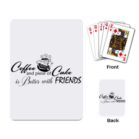 Coffee and Cake Playing Cards Single Design from ArtsNow.com Back