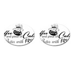 Coffee and Cake Cufflinks (Oval)