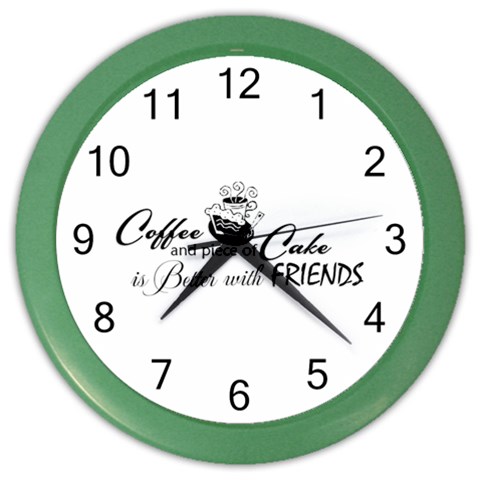 Coffee and Cake Color Wall Clock from ArtsNow.com Front