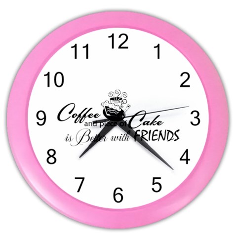 Coffee and Cake Color Wall Clock from ArtsNow.com Front