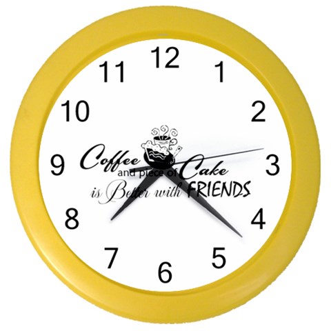 Coffee and Cake Color Wall Clock from ArtsNow.com Front