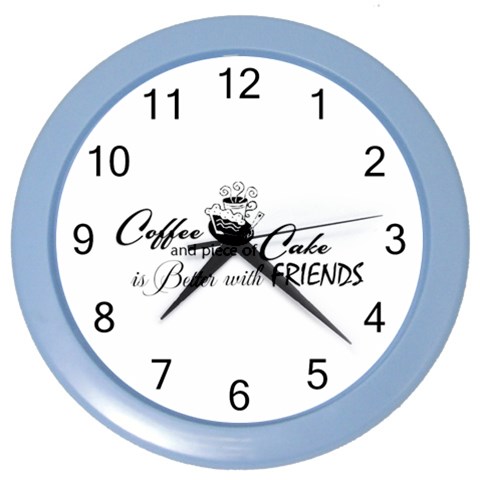 Coffee and Cake Color Wall Clock from ArtsNow.com Front