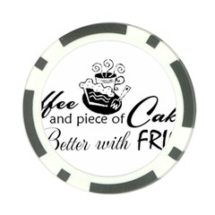 Coffee and Cake Poker Chip Card Guard from ArtsNow.com Front