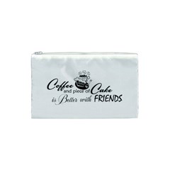 Coffee and Cake Cosmetic Bag (Small) from ArtsNow.com Front