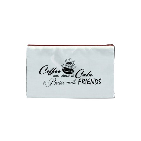 Coffee and Cake Cosmetic Bag (Small) from ArtsNow.com Back