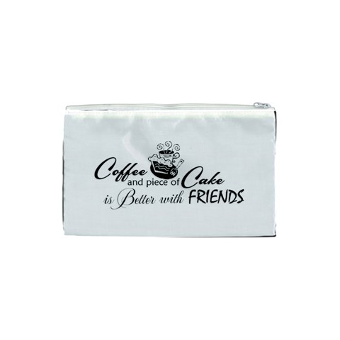 Coffee and Cake Cosmetic Bag (Small) from ArtsNow.com Back