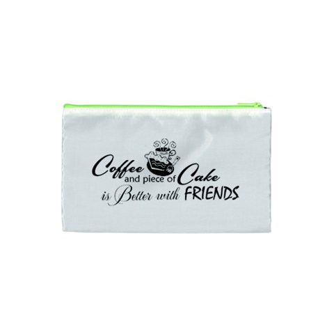 Coffee and Cake Cosmetic Bag (Small) from ArtsNow.com Back