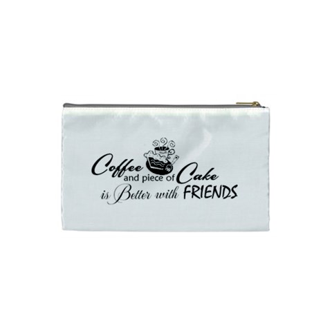 Coffee and Cake Cosmetic Bag (Small) from ArtsNow.com Back