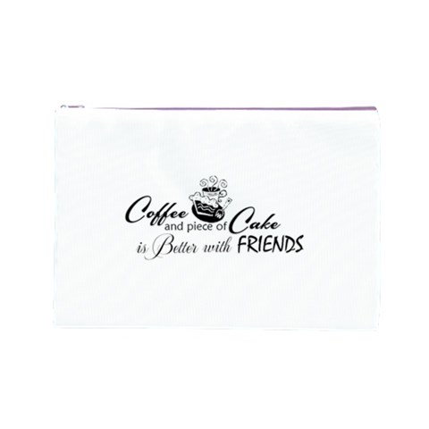 Coffee and Cake Cosmetic Bag (Large) from ArtsNow.com Front