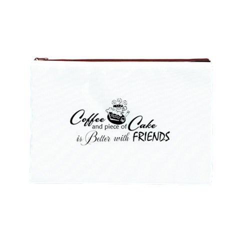 Coffee and Cake Cosmetic Bag (Large) from ArtsNow.com Front