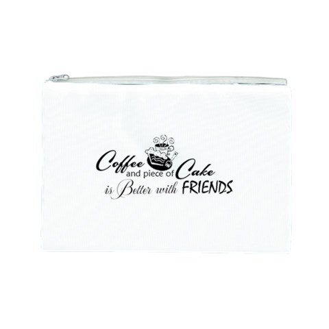 Coffee and Cake Cosmetic Bag (Large) from ArtsNow.com Front