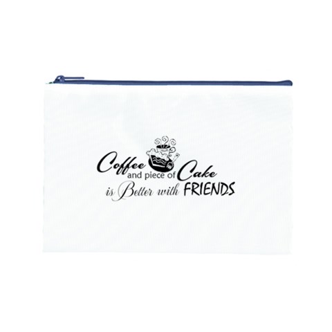 Coffee and Cake Cosmetic Bag (Large) from ArtsNow.com Front