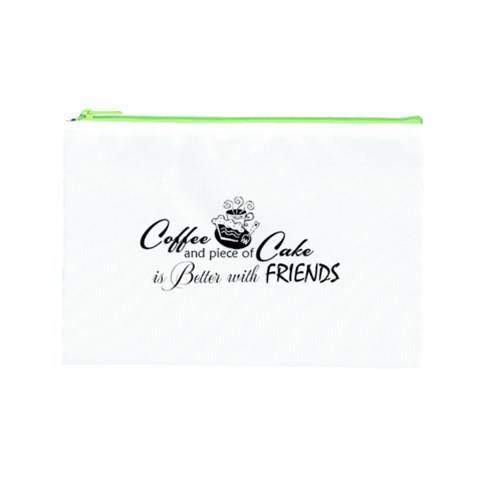 Coffee and Cake Cosmetic Bag (Large) from ArtsNow.com Front