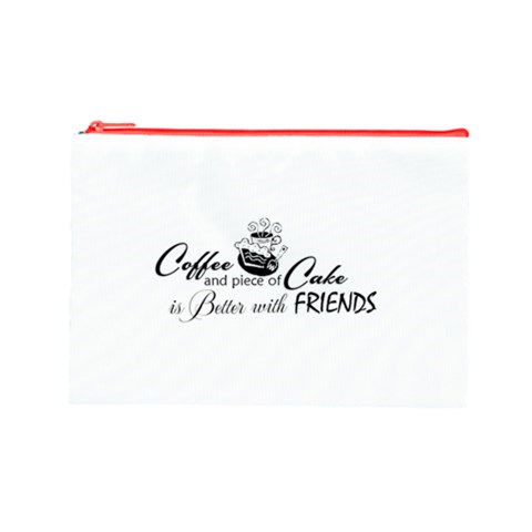 Coffee and Cake Cosmetic Bag (Large) from ArtsNow.com Front