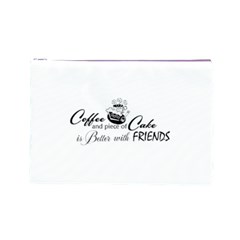 Coffee and Cake Cosmetic Bag (Large) from ArtsNow.com Front