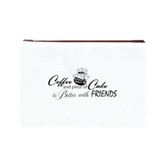 Coffee and Cake Cosmetic Bag (Large) from ArtsNow.com Front