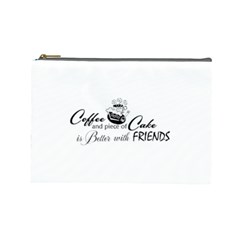 Coffee and Cake Cosmetic Bag (Large) from ArtsNow.com Front