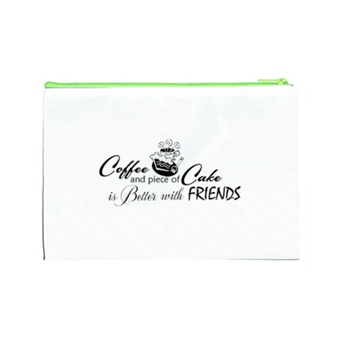 Coffee and Cake Cosmetic Bag (Large) from ArtsNow.com Back