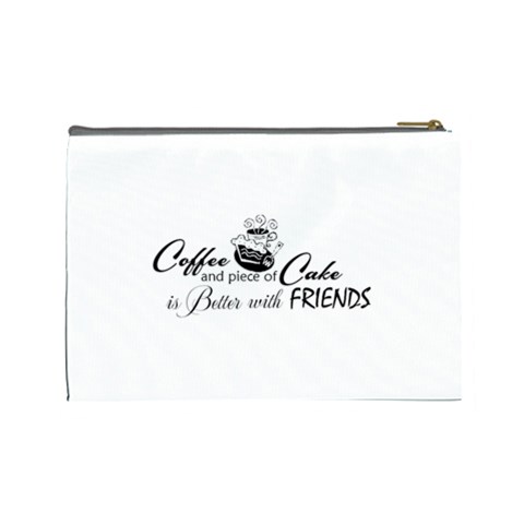 Coffee and Cake Cosmetic Bag (Large) from ArtsNow.com Back