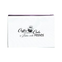 Coffee and Cake Cosmetic Bag (Large) from ArtsNow.com Back