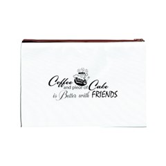 Coffee and Cake Cosmetic Bag (Large) from ArtsNow.com Back