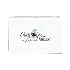 Coffee and Cake Cosmetic Bag (Large) from ArtsNow.com Back