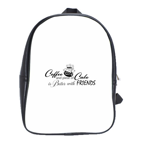 Coffee and Cake School Bag (Large) from ArtsNow.com Front