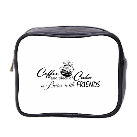 Coffee and Cake Mini Toiletries Bag (Two Sides) from ArtsNow.com Front