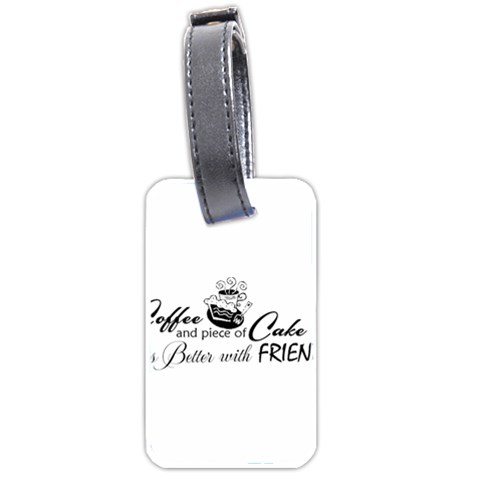 Coffee and Cake Luggage Tag (one side) from ArtsNow.com Front