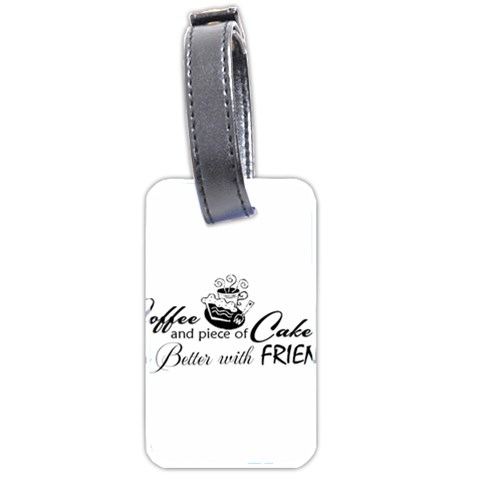 Coffee and Cake Luggage Tag (two sides) from ArtsNow.com Front