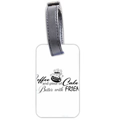 Coffee and Cake Luggage Tag (two sides) from ArtsNow.com Front