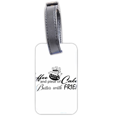 Coffee and Cake Luggage Tag (two sides) from ArtsNow.com Back