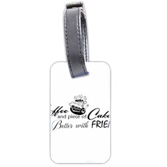 Coffee and Cake Luggage Tag (two sides) from ArtsNow.com Back