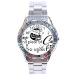 Coffee and Cake Stainless Steel Analogue Men’s Watch