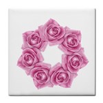 Pink Roses Tile Coaster