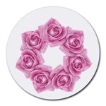 Pink Roses Round Mousepad