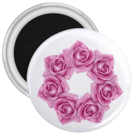 Pink Roses 3  Magnet from ArtsNow.com Front