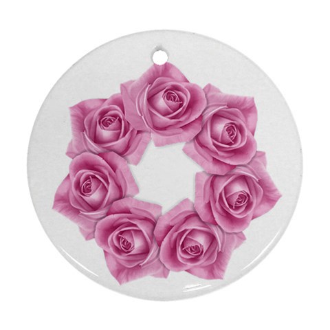 Pink Roses Ornament (Round) from ArtsNow.com Front