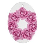 Pink Roses Ornament (Oval)