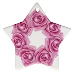 Pink Roses Ornament (Star)