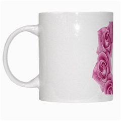 Pink Roses White Mug from ArtsNow.com Left