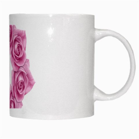 Pink Roses White Mug from ArtsNow.com Right