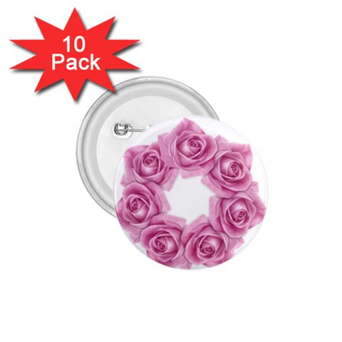 Pink Roses 1.75  Button (10 pack)  from ArtsNow.com Front