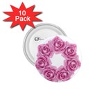 Pink Roses 1.75  Button (10 pack) 